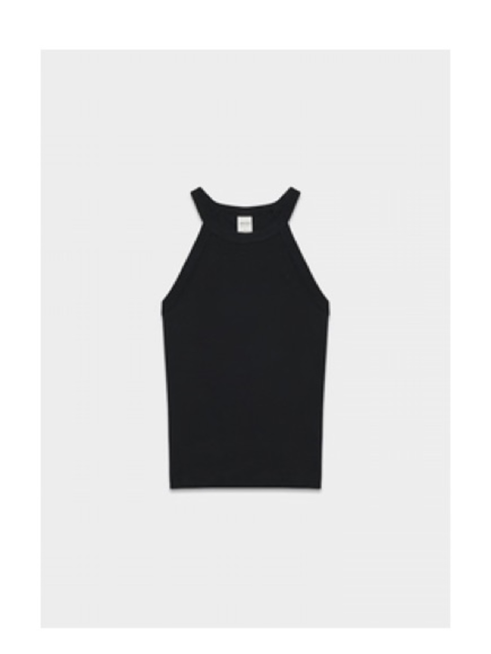 Homestretch Rib Halter Tank - Black